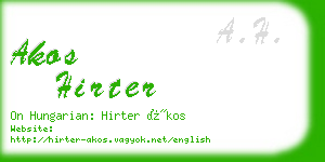 akos hirter business card